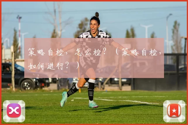 策略自检，怎么检？（策略自检，如何进行？）